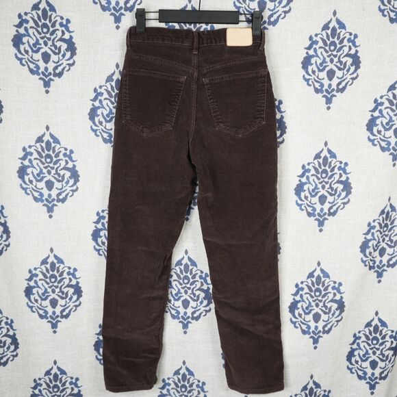 Everlane Womens Jeans Baby Cord Cheeky Pant Sz 25 Corduroy Crop Espresso Brown - Picture 2 of 9